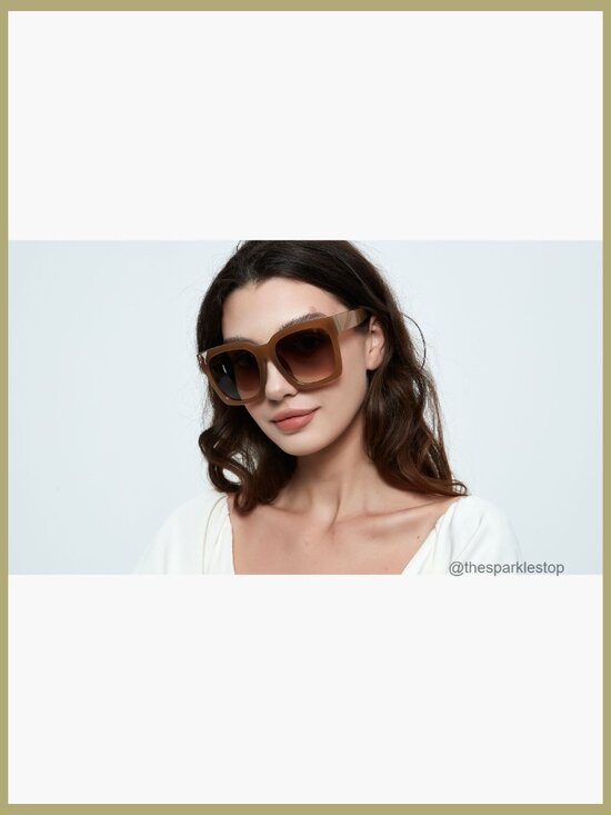 Oversized Square Sunglasses for Women UV Protection main image 6